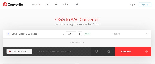 Convertio Convert OGG To AAC
