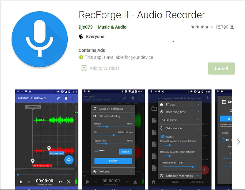 Best Recorder Android RecForge