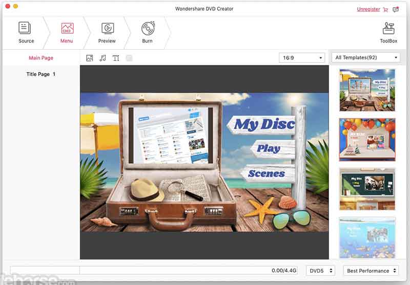 Wondershare DVD Creator Mac Screenshot