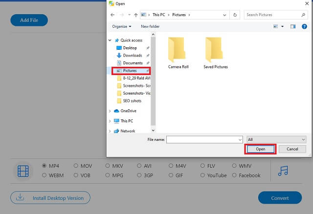 AVAide Vyberte složku Krok 4 Převést AVI na MP4