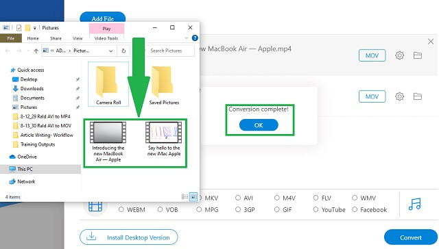 AVI MOV AVaide Start File Pasul 5