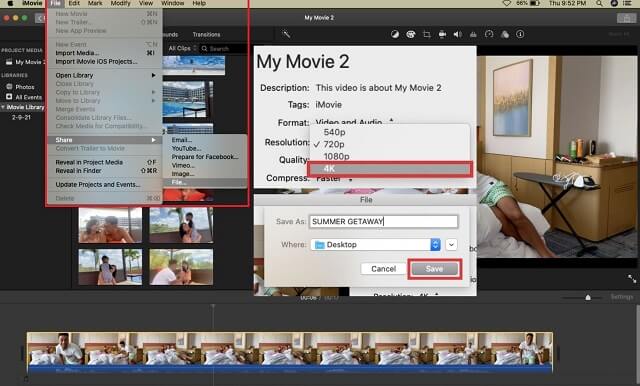 ABI MOV iMovie اضبط التفضيلات الخطوة 1