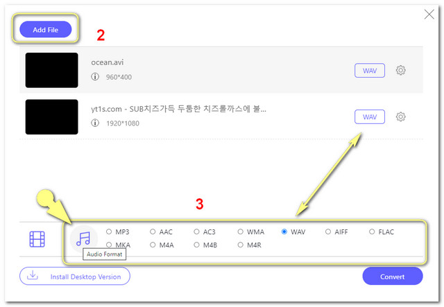 AVI WAV Online Setup-Datei