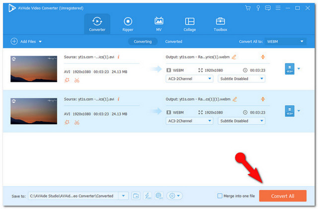 AVI WebM Convert File