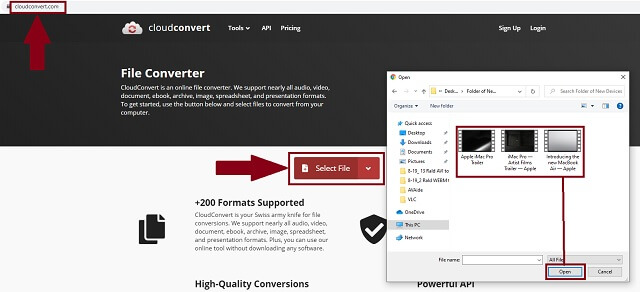 DivX CloudConvert Velg filer