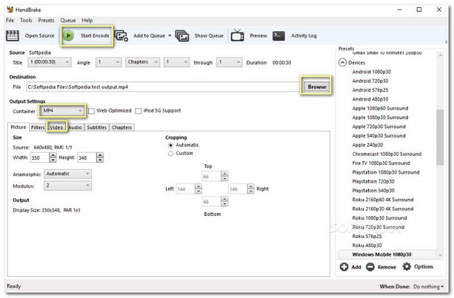 DivX MP4 HandBraker-Datei