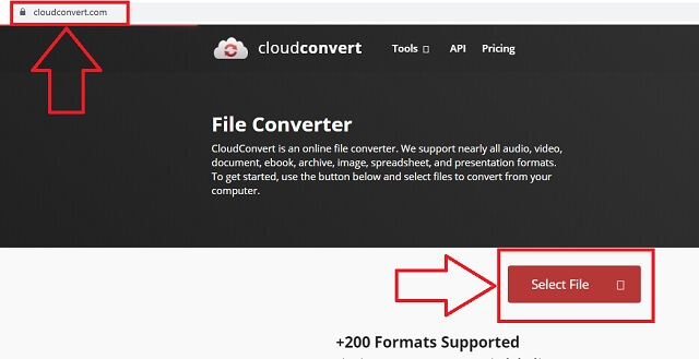 FLV AVI CloudConvert Import souborů
