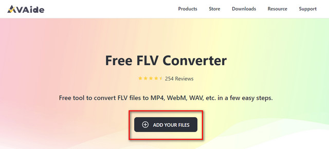 File Unggah FLV MOV AVAide