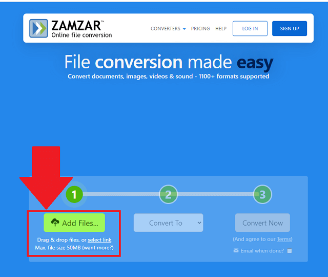 Transfer Zamzar FLV MOV
