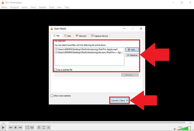 Lokasi Format M4V MOV VLC