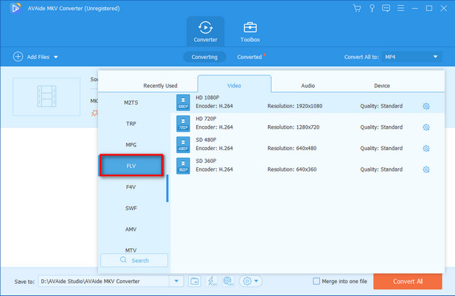 MKV FLV AVAide Format Baru