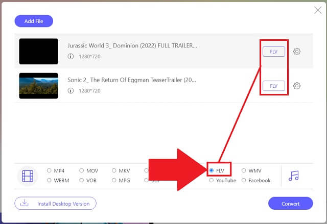 Format Pilihan MKV FLV AVAide