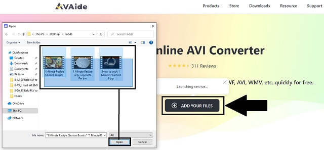 MPEG AVI AVAide 上傳