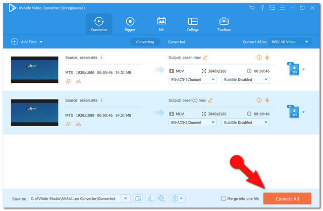 MTS MOV Convert File