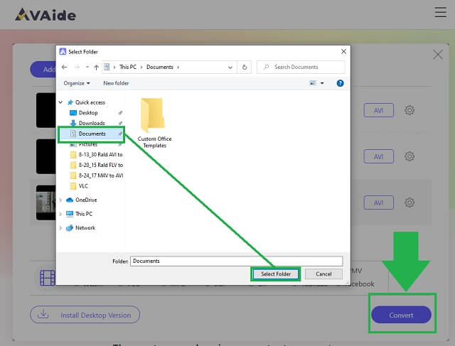 SWF AVI AVAide Location Convert