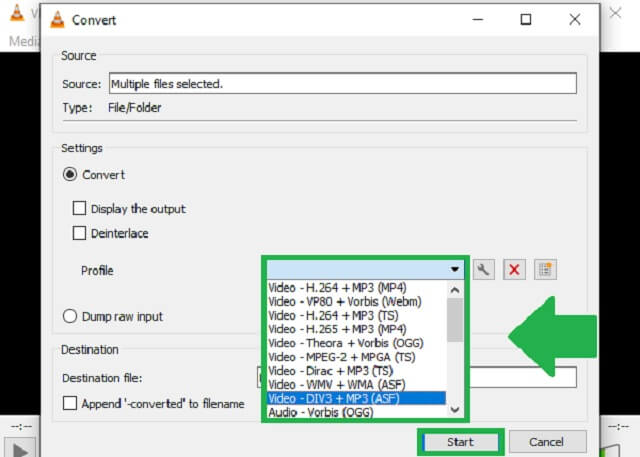 SWF AVI VLC-formationsplats