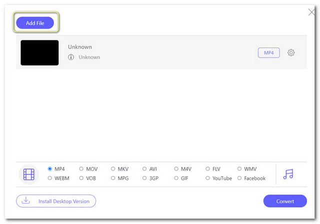 SWF MP4 Online Add File