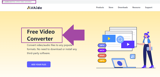 VOB MOV AVAide Enter Browser