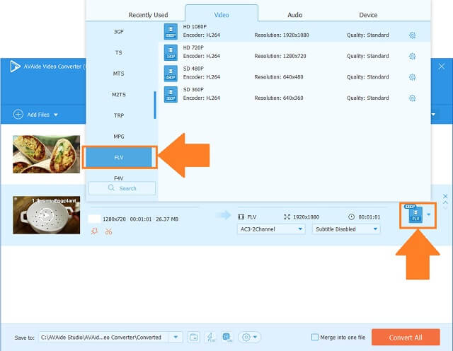 Format Laraskan FLV AVAide WebM