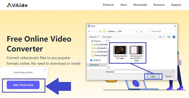 WebM MP4 AVAide फ़ाइलें जोड़ें
