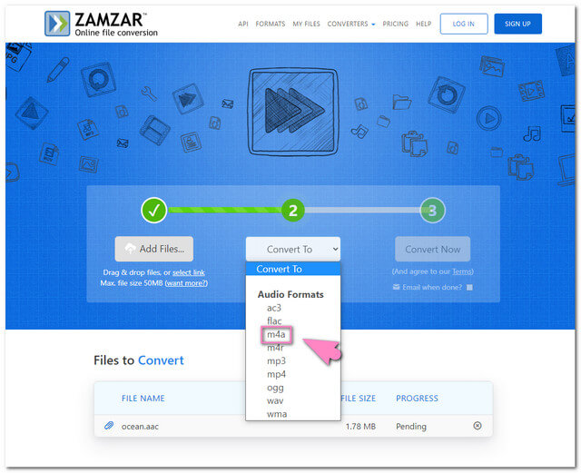 AAC M4A Zamzar-fil