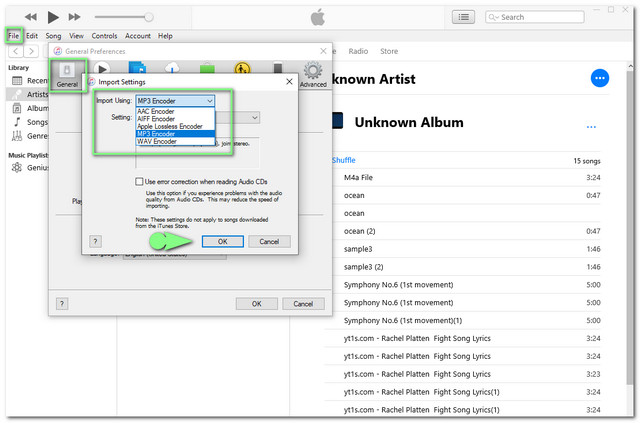 AAC MP3 iTunes Files