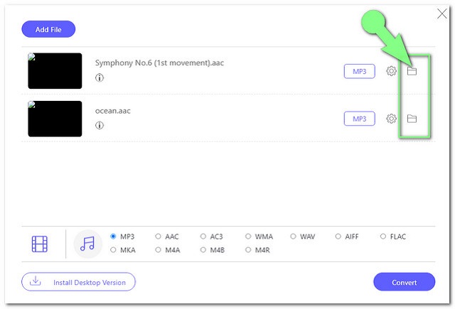 AAC MP3 Online geconverteerd bestand