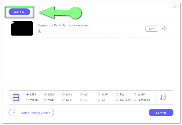 AAC MP3 Online Upload File