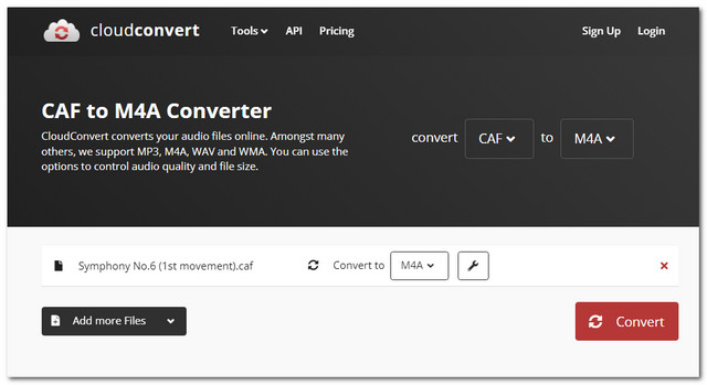 Fichier de conversion CAF M4A