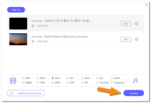 File di conversione online DivX MKV