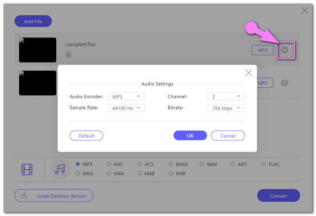 FLAC MP3 온라인 세트