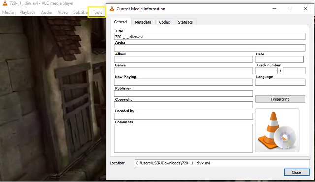 메타데이터 VLC 파일