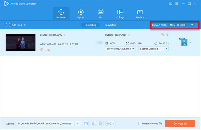 Select Output Format