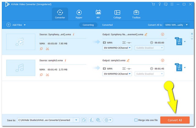 Convertir des fichiers WMA M4A