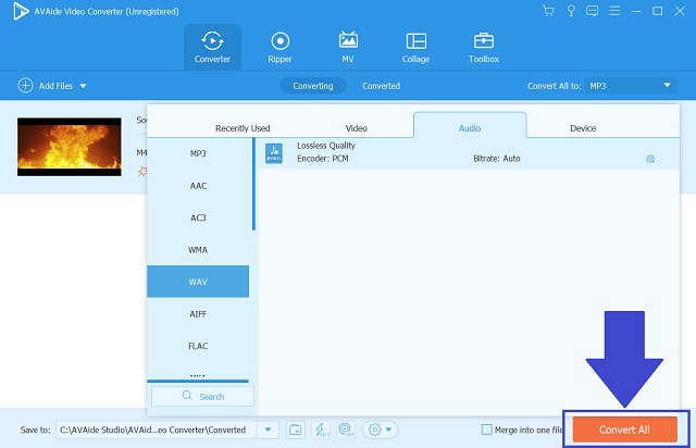 ขั้นตอนการเริ่มต้น AC3 WAV AVAide