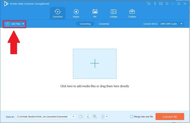 AMR WAV AVAide Converter Aggiungi file