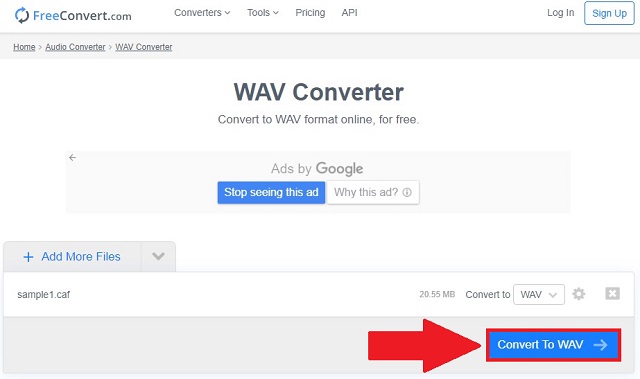 Muat Turun CAF WAV Freeconvert