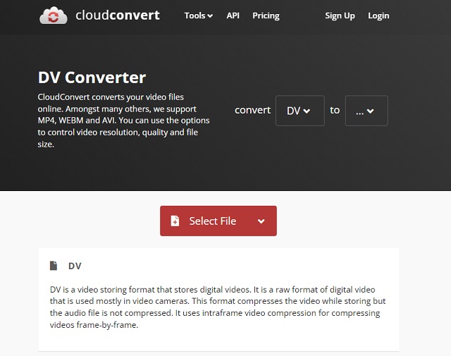 DV AVI Cloud-Konvertierungsdatei