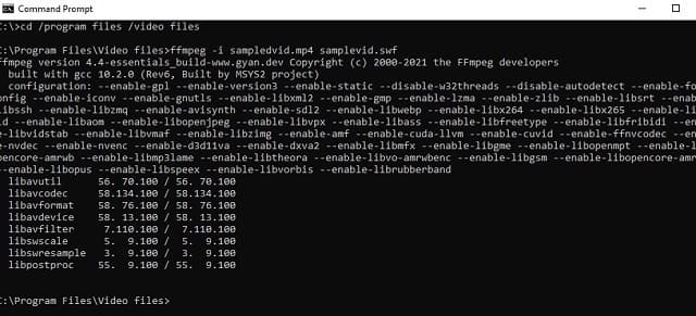 FFmpeg OGV To FLV Convert Now