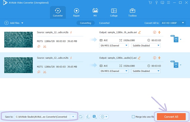 M2TS AVI Convert File