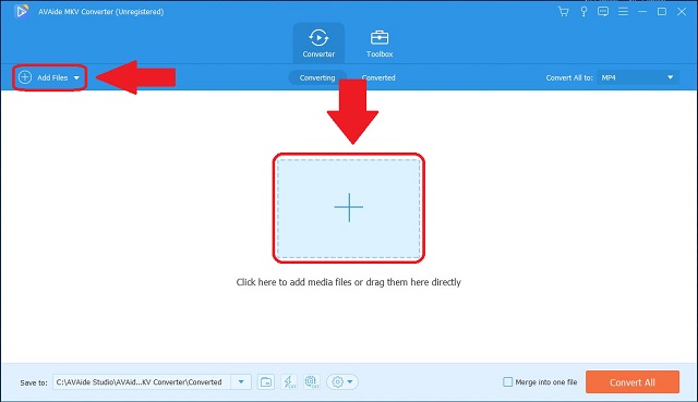 MKV WAV AVAide MKV Aggiungi file