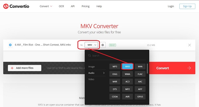 MMKV WAV Convertio Choose Format