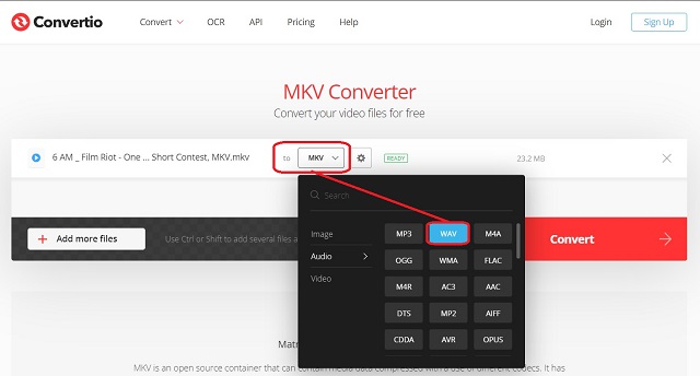 MMKV WAV Convertio Выберите формат