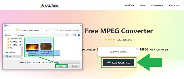 MPEG MP3AVAideインポートビデオ