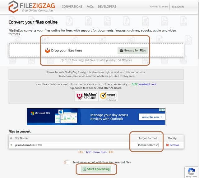 RMVB AVI ZigZag datoteka