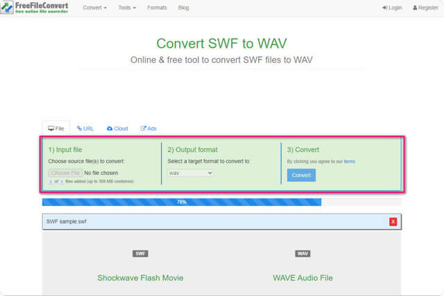 SWF WAVFFCファイル