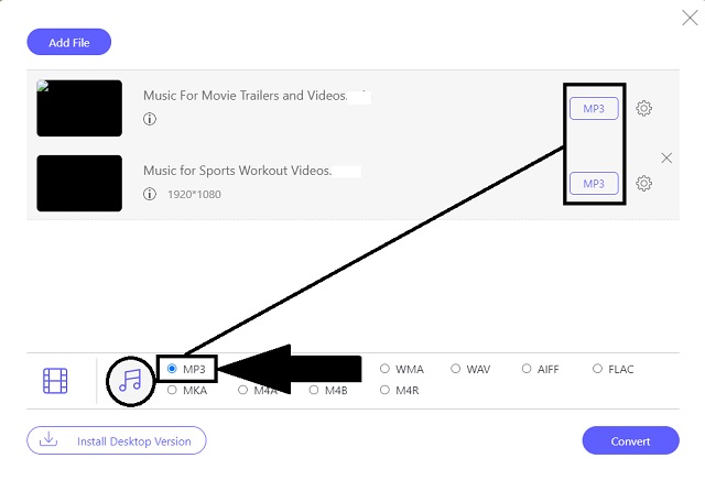 WebM MP3 AVAide ضبط التنسيق