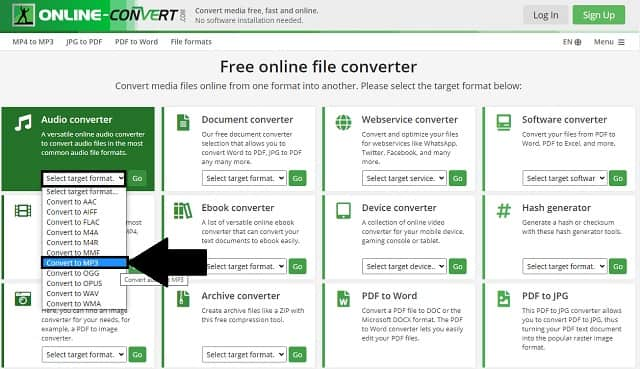 WebM MP3 Onlineconver Konvertieren