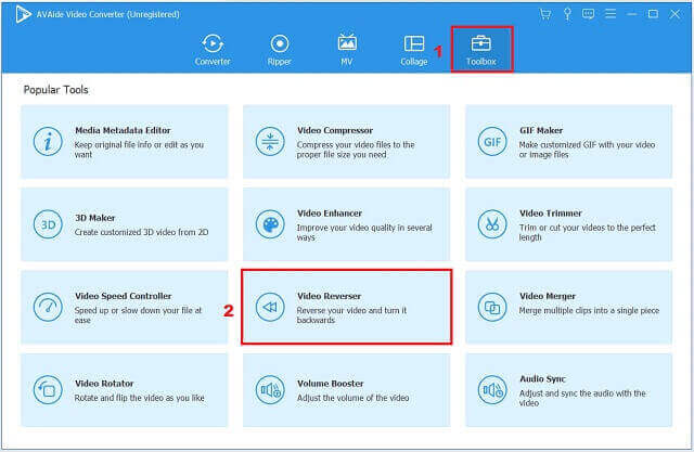 Inverseur vidéo AVAide Toolbox