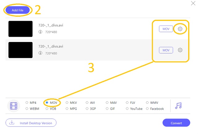 Онлайн набор DivX MOV